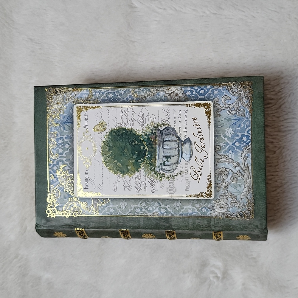 Punch Studio Garden Themed Decorative Storage Book Box, New With Tags